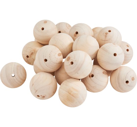 VBS Wooden balls drilled