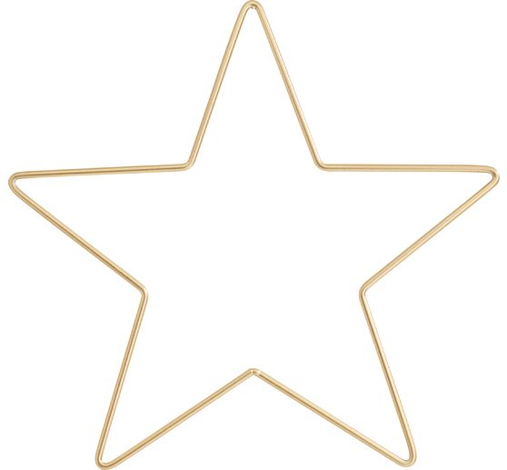 Metal ring "Star", Gold color