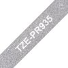 Brother P-touch Premium Schriftband, 12 mm Weiß auf Glitzer-Silber