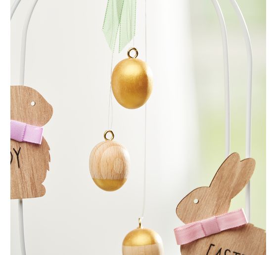 VBS Wooden Egg, drilled, 30 x 25 mm