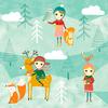 Serviette "Winter Geschichte"