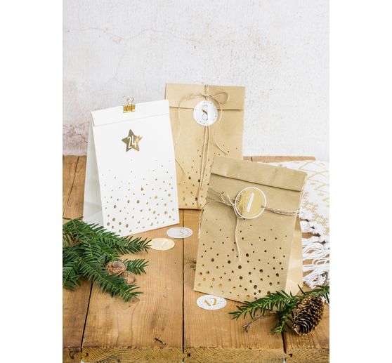 Adventskalender-Set "Goldene Punkte"