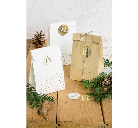 Adventskalender-Set "Goldene Punkte"