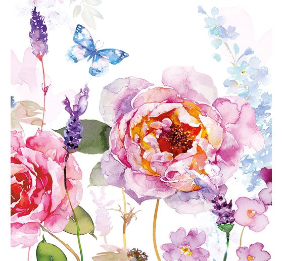 Napkin "Floral splendor in watercolor"