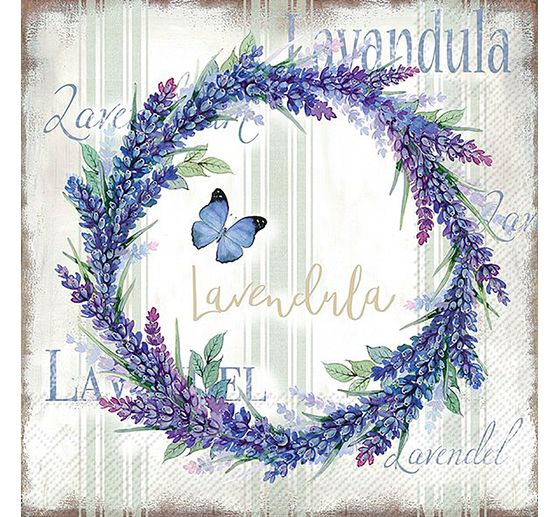 Napkin "Lavender wreath"