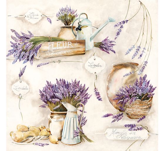 Serviette Fleur de Provence - VBS Hobby