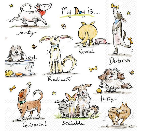 Serviette "Emotion Dogs"