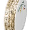 Baumwoll Kordel mit Lurex und formbarer Drahtseele Weiß/Gold