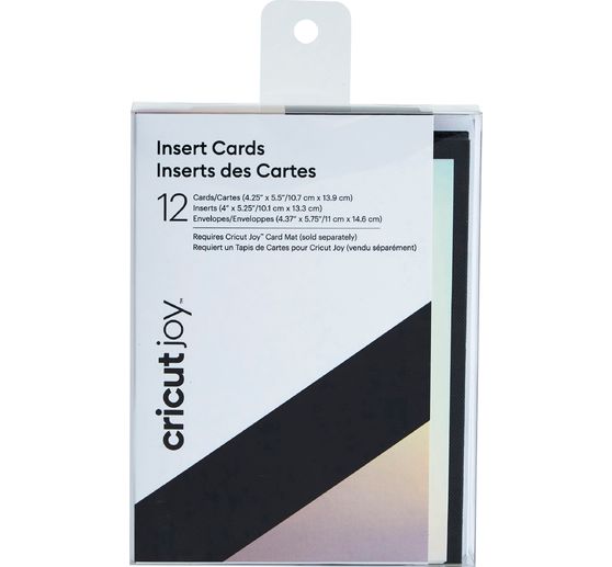 Cricut Joy Doppelkarten mit Einleger & Umschlägen "Insert Cards", 10,7 cm x 13,9
