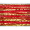 Taffeta ribbon, width 5 mm Red/Gold