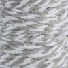 Cotton cord, 2 mm, roll of 25 m Grey/White
