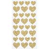 Glitter sticker "Hearts" Gold