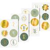 Sticker Adventszahlen Gold irisierend