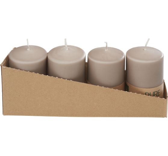 Stumpenkerze "Pure Natural Wax", Ø 6 x 9 cm