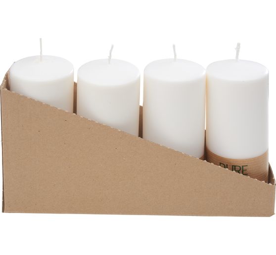 Stumpenkerze "Pure Natural Wax", Ø 6 x 13 cm