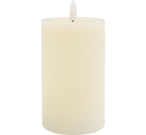 LED-Echtwachs Kerze "12,5 x 7,5 cm", mit Timer