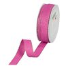 Ribbon with linen edge Pink