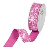 Printed ribbon "Flowers" Pink