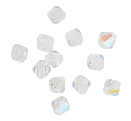 Glasschliffglitzerperlen, 6 mm