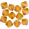 Glasschliffglitzerperlen, 6 mm Topaz