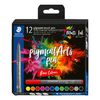 STAEDTLER Pigment brush pen, set of 12 Basic Colours
