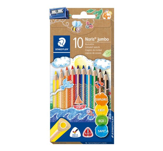 Staedtler Noris color Jumbo Buntstifte + Spitzer