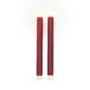 LED-Echtwachskerze mit Timer 6/18 Std. Bordeaux
