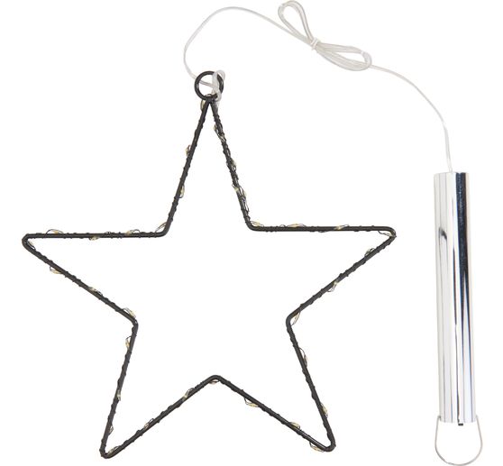 Metal star with LED mini lights incl. timer 6/18 hrs.