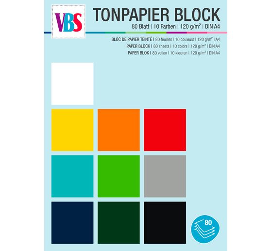 VBS Tonpapier-Block "Basic"