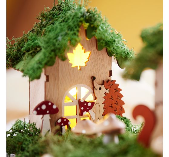 VBS Holzbausatz "Herbsthaus", inkl. LED