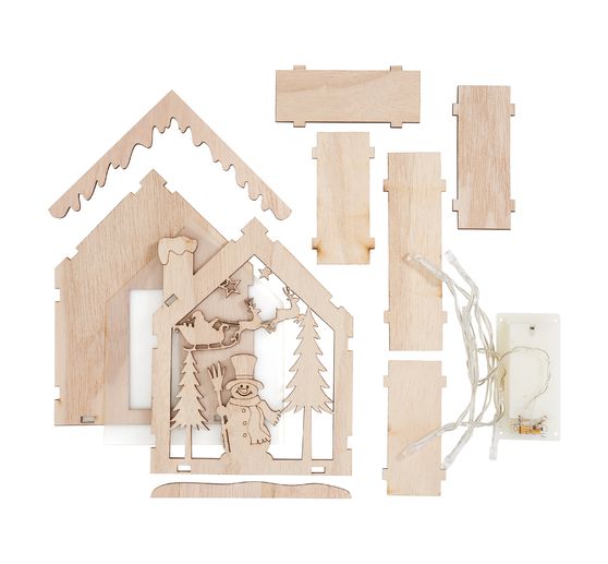 VBS Holzbausatz "Lichterhaus", inkl. Beleuchtung