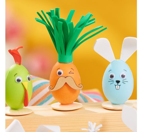 VBS Decorative Egg "Assorted colours", 6 cm, 42 pieces