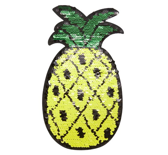 Wendepailletten Bügelapplikation "Ananas"