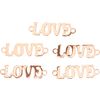 Verbinder "Love", 5 Stück Roségold