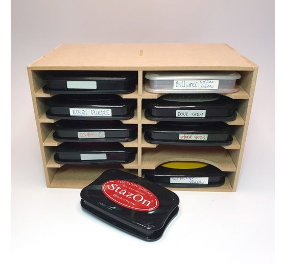 Flexio "Stempelkissen-Box", 10 Fächer