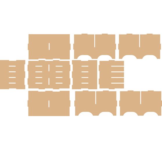 Flexio "Stempelkissen-Box", 10 Fächer