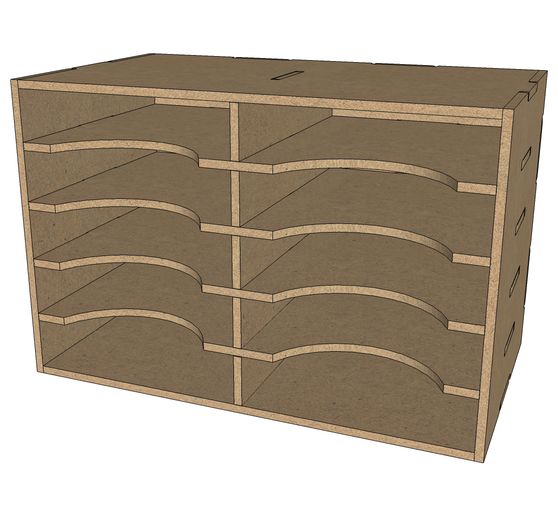 Flexio "Stempelkissen-Box", 10 Fächer