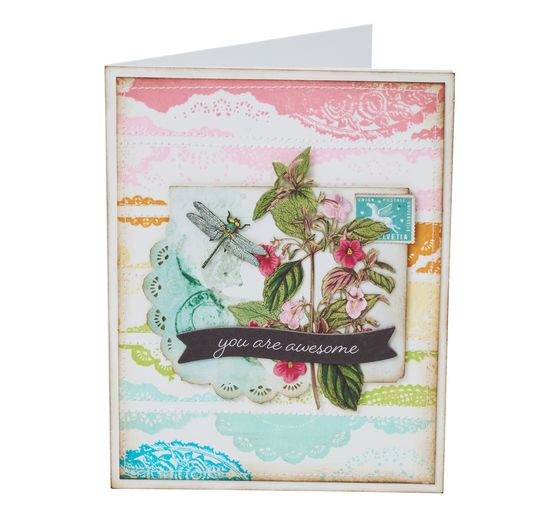 Sizzix Framelits Stanzschablone und Clear Stamps by 49 and Market