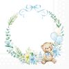 Serviette "Baby Teddy" Blue