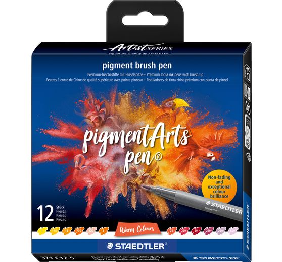 STAEDTLER Pigment brush pen, 12er-Set