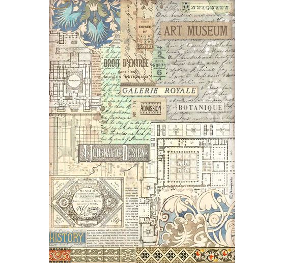 Motiv-Strohseide "Art of Travelling"