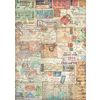 Motiv-Strohseide "Art of Travelling" Tickets