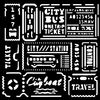 Schablone "Art of Travelling" Tickets