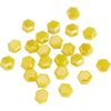 Glasschliffperlen Sechseck Gelb