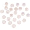 Glasschliffperlen Sechseck Rosa