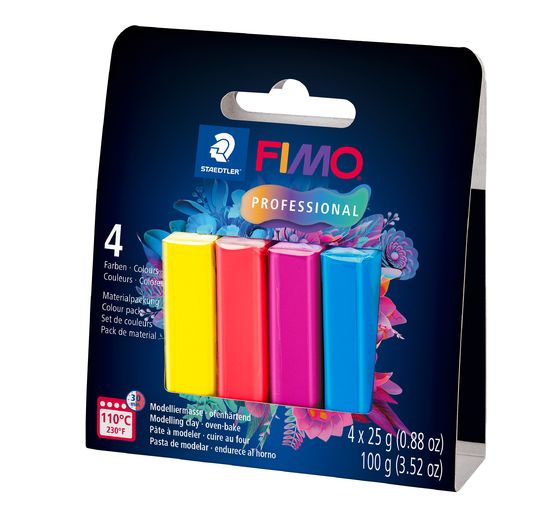 FIMO Professional Materialpackung, 4 Farben