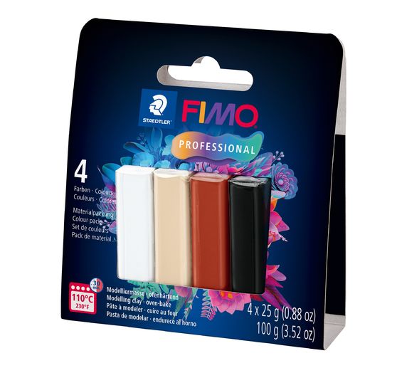 FIMO Professional Materialpackung, 4 Farben