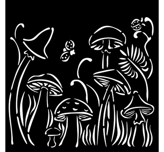 Stencil "Hidden Grove", 12 x 12 cm