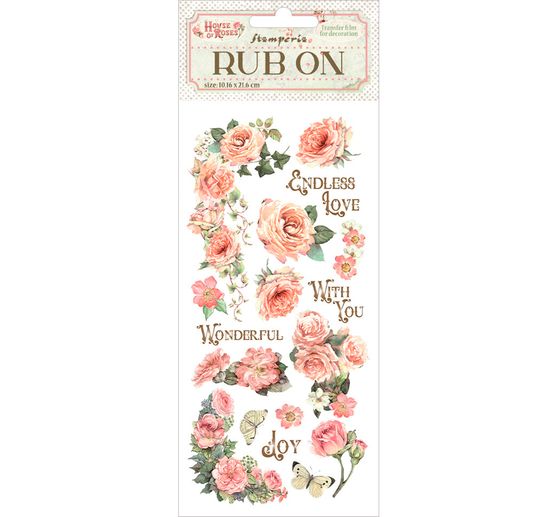 Rub On Transfer paper "House of Roses"