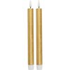 LED-Echtwachskerze mit Timer 6/18 Std. Gold